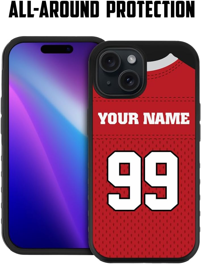 Guard Dog Case Compatible with iPhone 15 - Military Grade - Rugged Two Piece Protection - Custom - Football - Team Jersey