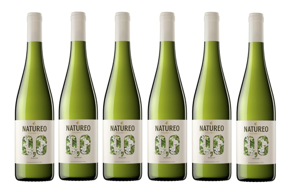 Natureo Muscat (Sin Alcohol), Vino Blanco Desalcoholizado - 6 botellas de 75 cl, Total: 4500 ml