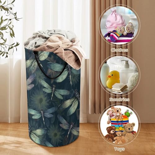 Panier à vêtements imperméable et grand bac de rangement libellule anti-humidité