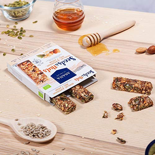 Bio-Riegel. Samen, Mandeln, Honig Und Hafer. Ohne Zuckerzusatz. Hoher Gehalt An Ballaststoffen Und Proteinen. Vegetarier. Gesunder Snack. Packung Mit 12 Einheiten Zu Je 25 g - Image 5