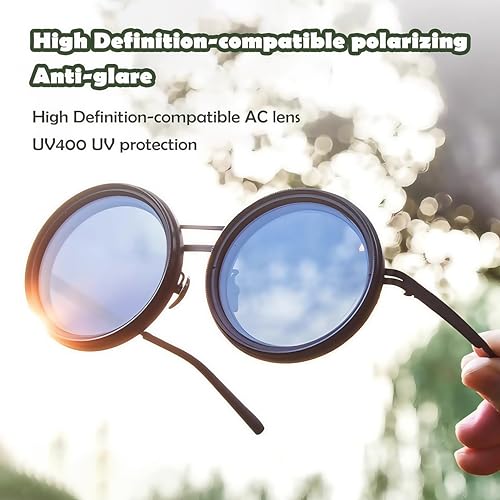 Adjustable Tint Polarized Round Sunglasses for Men – 1-9 Stepless Gears with ND9 Lens Technology, Adjustable Fit for Beach, Driving & Outdoor Activities – Durable Lightweight Eyewear3