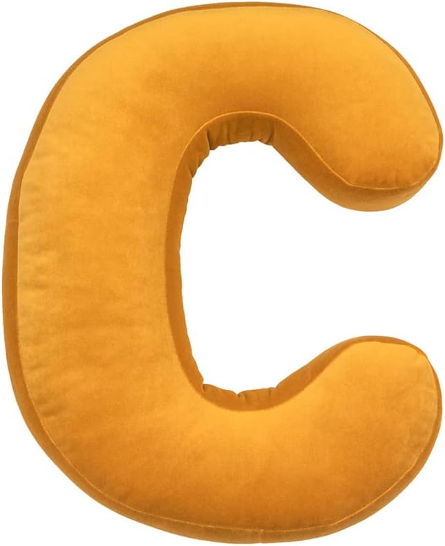 vctops Soft Velvet Letter Pillow English Alphabet A to Z Letter Decorative Throw Pillow for Bedroom Living Room Decor (E,16"x13.5")