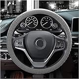 JYPC Silicone Anti-slip Car Steering Wheel Cover Novel Geometrical Pattern Universal 15 inch (Grey)