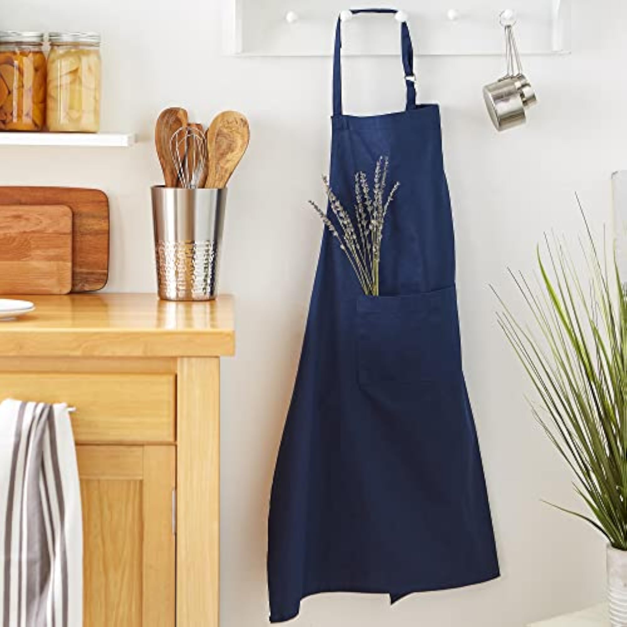 Everyday Basic Kitchen Collection, Chef Apron in Nautical Blue