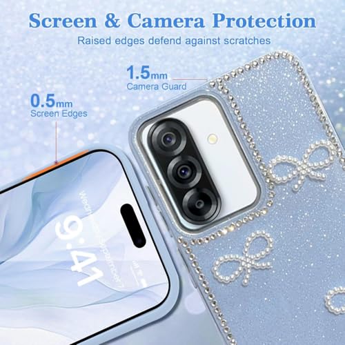Image of DIZORO for Samsung Galaxy A36 5G case,Cute Bow Tie Aesthetic Phone Case,Trendy Slim Hard IMD Shockproof Protective Bumper Designer Phone Back Cover for Women Girls - Sierra