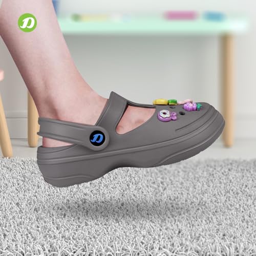 Image of DOCTOR EXTRA SOFT Women's Classic Charms Clogs /Sandals with Adjustable Back Strap for Adult | Comfortable & Light Weight | Stylish & Anti-Skid |Waterproof & Everyday Use Mules for Girls & Ladies D-511