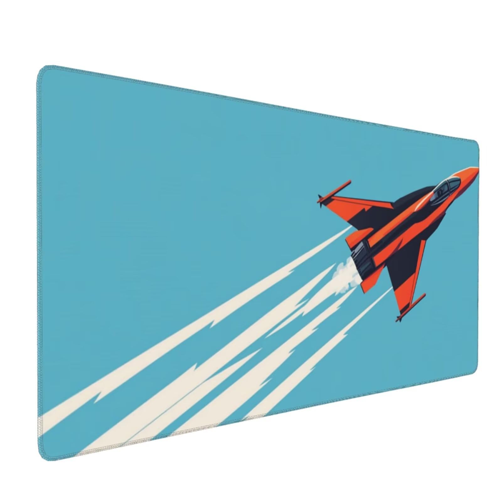 Blu Tappetino Gaming 1600 x 800 mm, Grande Tappetino Scrivania XXL Aereo, Bordi Cuciti Tappetino per Mouse ad Tracciamento di Precisione Migliora precisione e velocità, Accessori Ufficio Decor M385