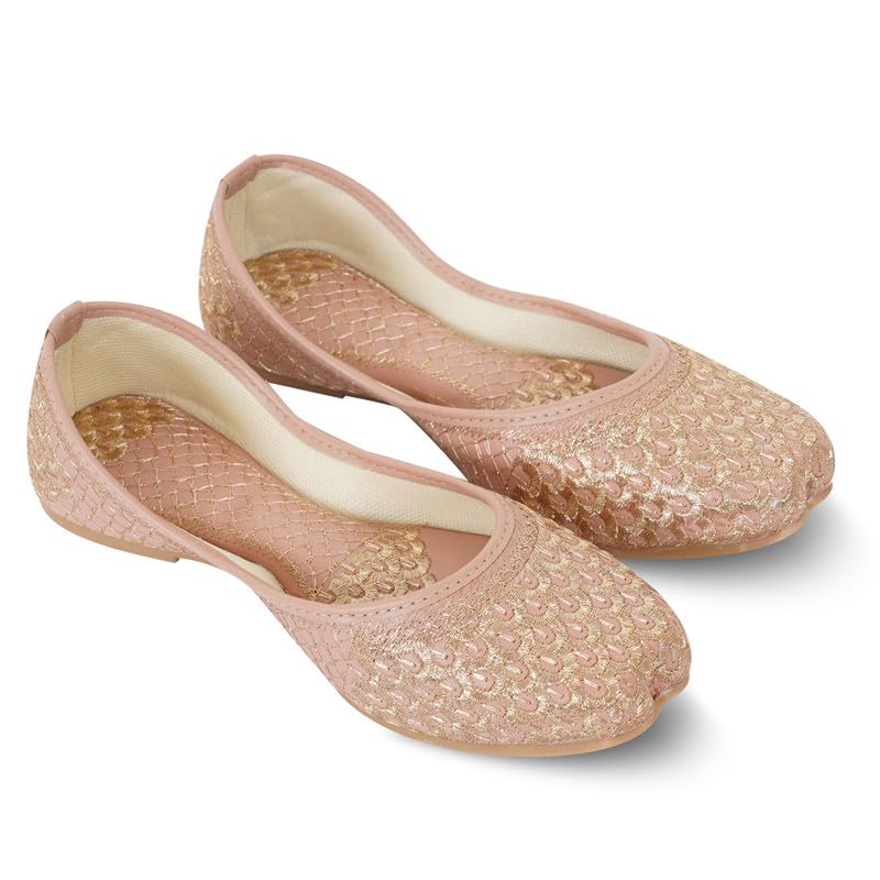 Image of DFR Women Juti | Embroidered Rajasthani Mojari Girls Shoe