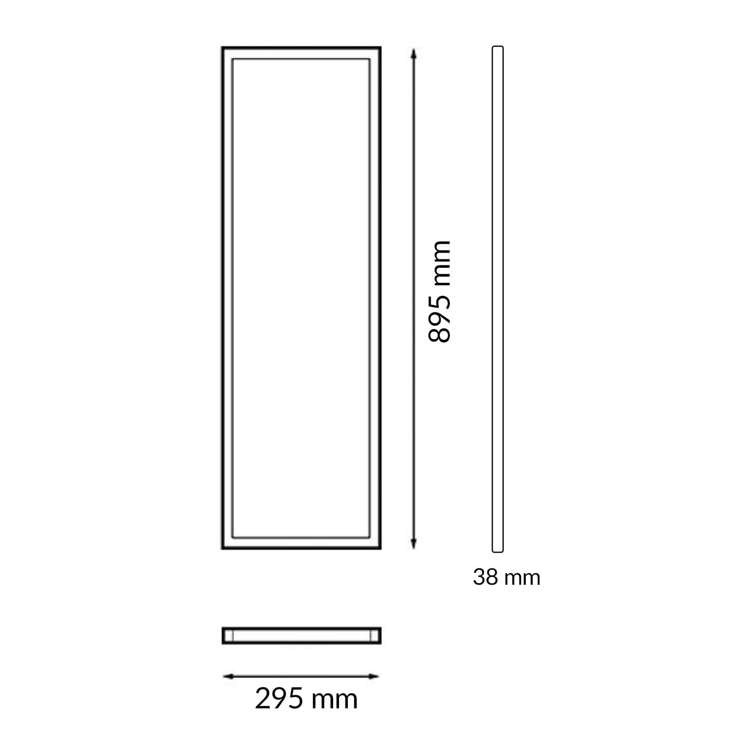 M Ledme - Pannello LED rettangolare da superficie, serie Home, luce regolabile da calda a fredda, CCT, 90X30 cm, 36W, IP40, progettato per interni asciutti