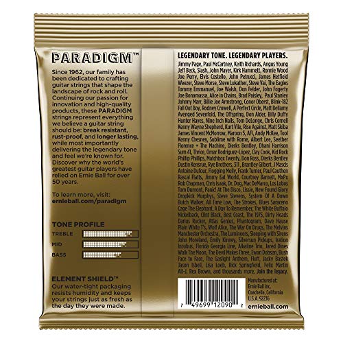 Ernie Ball Paradigm Cordes extra légères Bronze 80/20, pour guitare acoustique, calibre 10-50 - Les Beatles, Paul McCartney, John Lennon, RIngo Starr, George Harrison Ernie Ball Paradigm Cordes extra légères Bronze 80/20, pour guitare acoustique, calibre 10-50 – Image 3