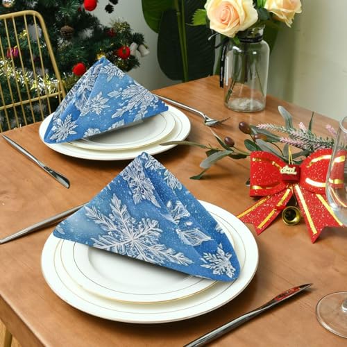 Servilletas de Tela Azul Set x6 50.5x50.5 cm miniatura 3