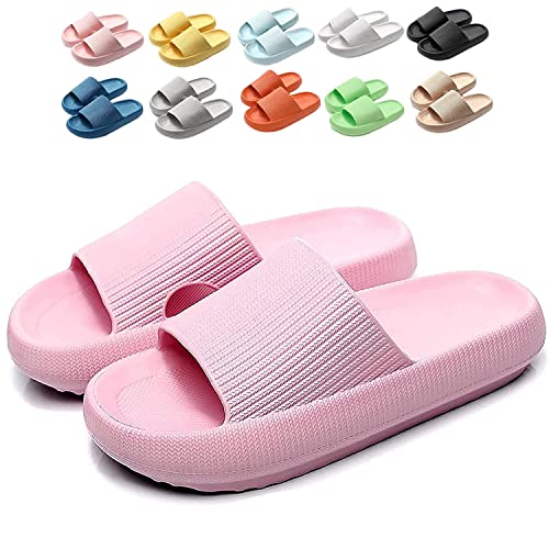 Cloudies Slides for Women, Super Comfy Soft Foam Slides, Non Slip Shower Bathroom Slides, Super Soft