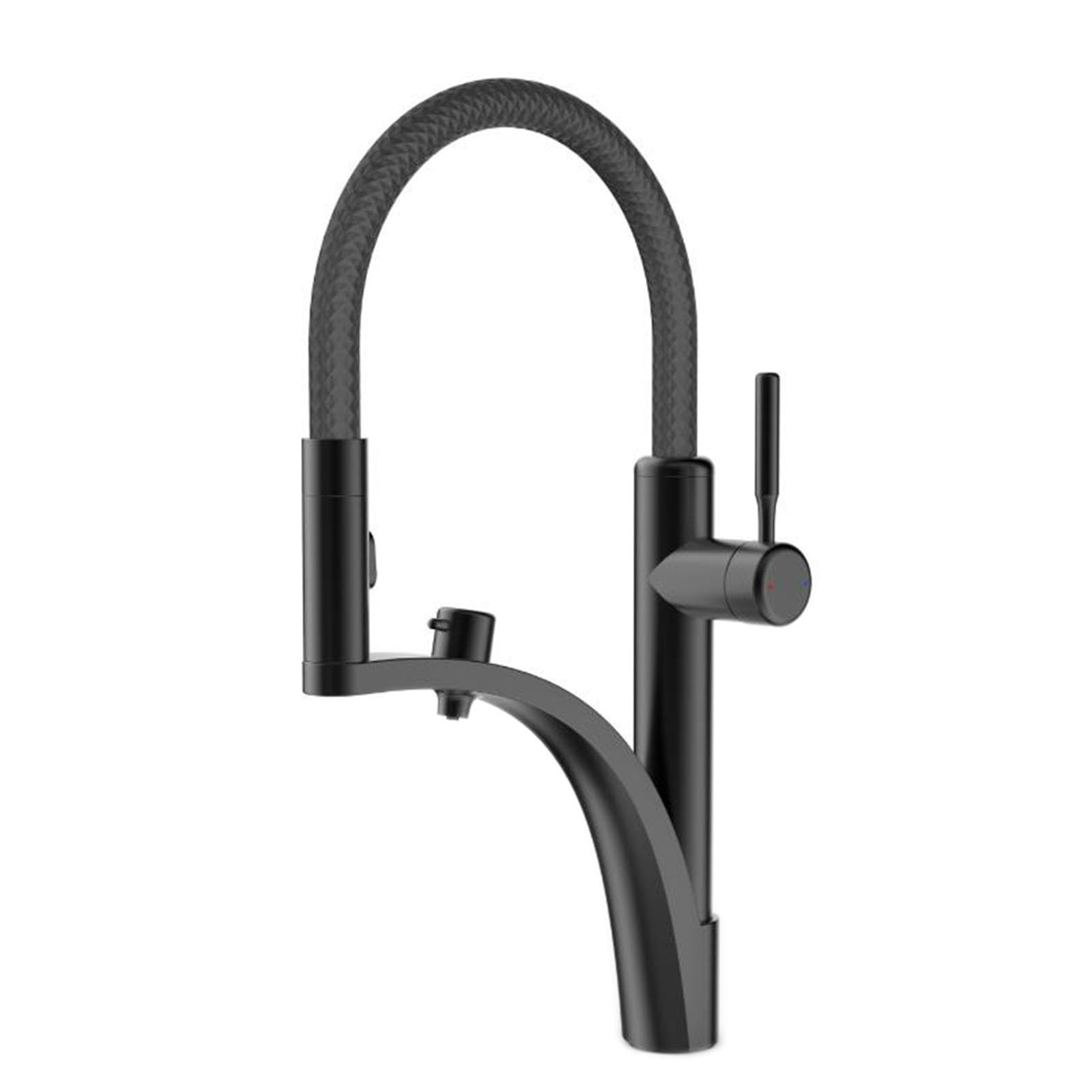 ZQFHSX Flexible Kitchen Sink Tap - 3 Way Brass Hot and Cold Purified Water Faucet Brushed Finish