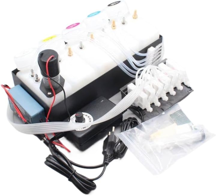 DTF CISS System with Printhead Adaptor Manifold Damper White Ink Tank Stirrer Mixer Timer Control Compatible with XP 15000