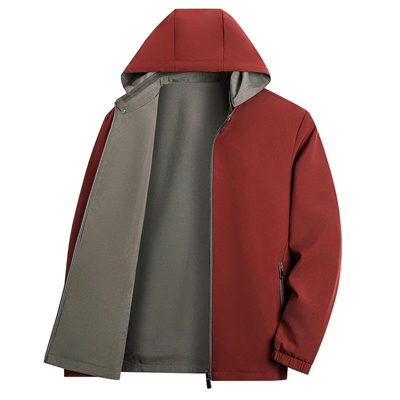 Veste à capuche style médiéval de haute qualité coupe décontractée réversible homme