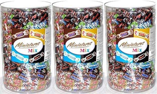 3x 3000g MINIATURES MIX MARS TWIX SNICKERS BOUNTY MINIS RIEGEL SCHOKORIEGEL SCHOKOLADE
