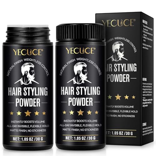 2PCS Hair Styling Powder for Men & Women, 30g Volume & Texture Powder with Matte Finish, Invisible Hold for All-Day Lift, No Residue or Stickiness, Works on All Hair Types