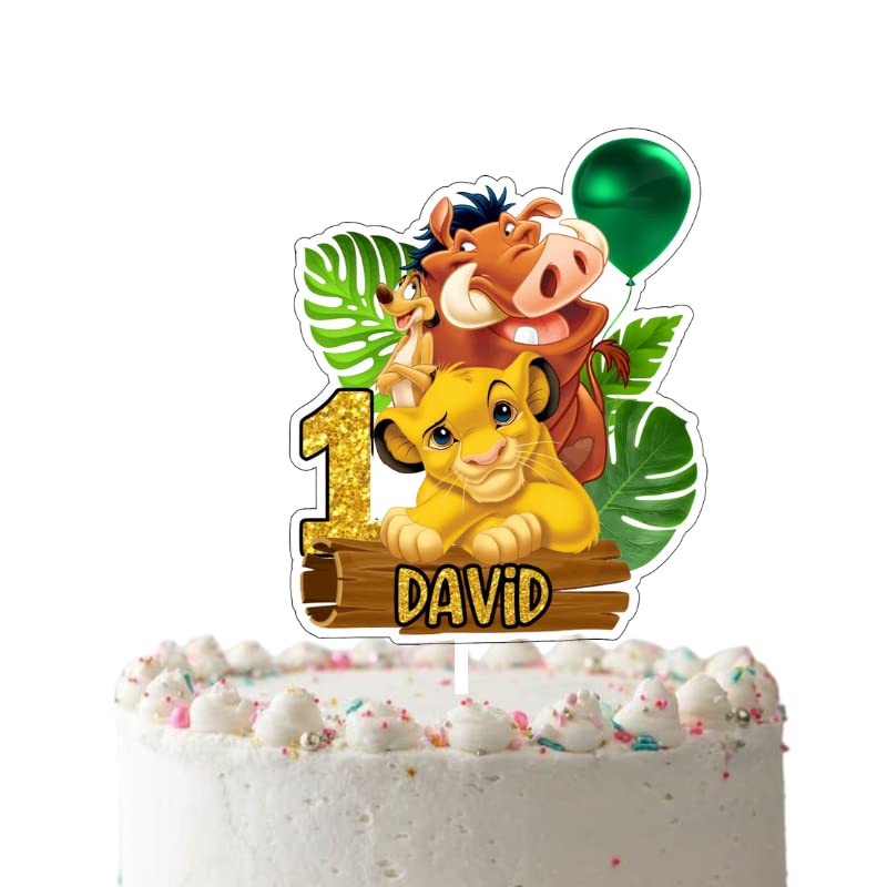 Lion King Cake Topper, Personalized Cake Topper, Customized