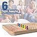 Tuiiopoli Score Board for Phase 10, Thicken Real Quailty Hardwood Oak Scoreboard with 6 Colored Pegs Wooden Score Sheets Tracker Board Party Family Night Oak Accessories Board (Oak Wood)