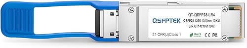 Miniatura 30 de QSFPTEK 100G QSFP28 Transceptor, 100gb LC Monomodo 100GBASE-LR4 Módulo Óptico para Arista Networks QSFP-100G-LR4 (LWDM, 6.2 mi, con DDM)