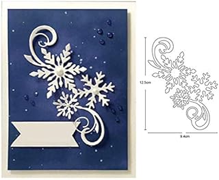 Snowflake Metal Die Cuts,Merry Christmas Snow Flower Border Edge Cutting Dies Cut Stencils DIY Scrapbooking Album Decorative Embossing Paper Dies for Card Making