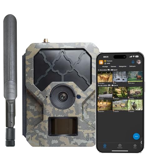 icuserver ICU CLOM Cam-S 4G Outdoor Wildkamera mit Handyübertragung und Bewegungsmelder Nachtsicht SIM-Karte & 16GB SD-Karte Inklusive 62 Objektivwinkel Überwachung via ICU App