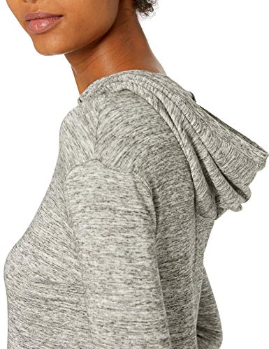 Amazon Brand - Daily Ritual Women's Supersoft Terry Long-Sleeve Hooded Pullover, Heather Grey Spacedye, X-Large