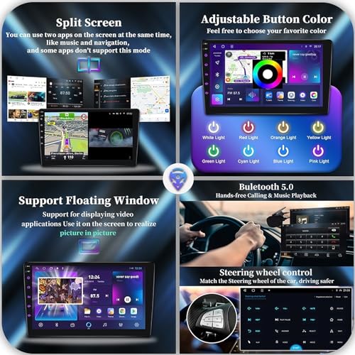 Autoradio Android 12 écran tactile 10 pouces Bluetooth WiFi Renault Master - 5