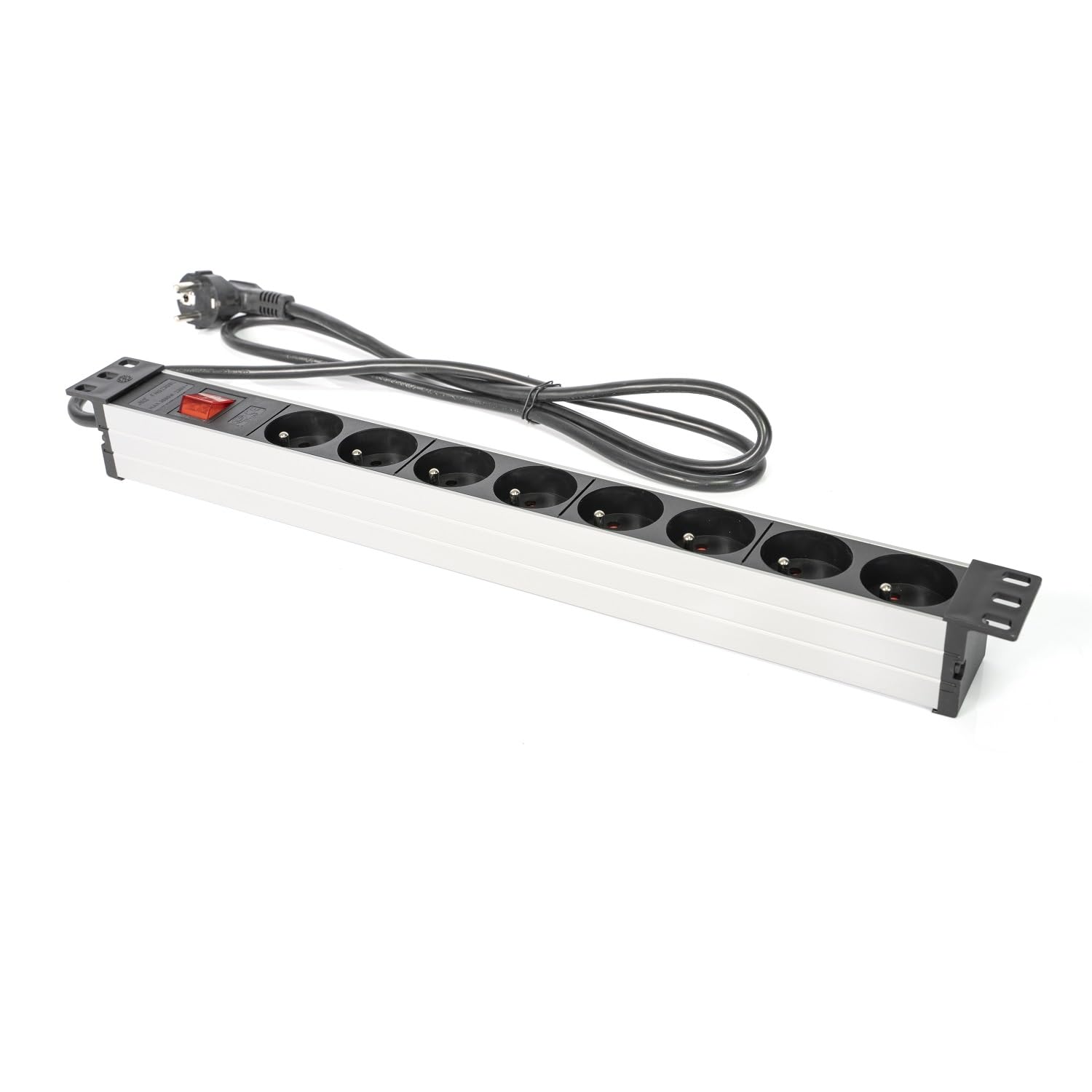 Ibiza - Multiprise Dispaching LC806 Électrique 8 Voies 19" 3500W avec Interupteur