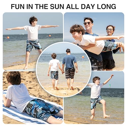 Image of Kanu Surf Boys' Toddler Troy Stripe Swim Trunks