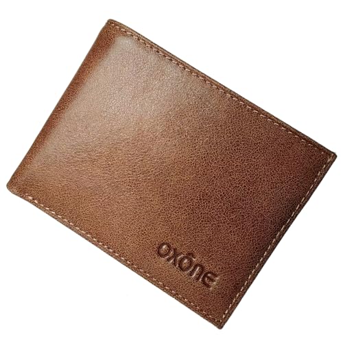 Genuine Leather Card Holder Bifold Wallet, RFID Blocking, Multi-Card Slots, Front Pocket Minimalist Design, Slim Leather Wallets For Men And Women (Vintage Tan)
