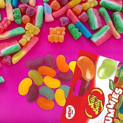 Needzo Vegan Jelly Bean Shaped Jumbo Gummy Candy, Sharable Bagged Gourmet Candies, Pack of 2, 3.5 Ounces