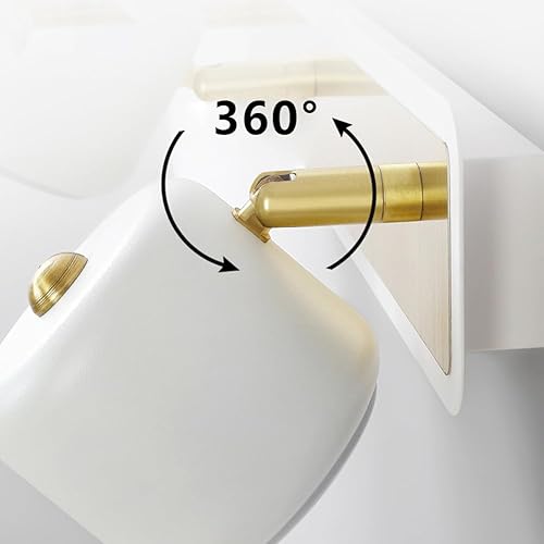 Miniatura 6 de Aplique de pared LED moderno de 3 luces para baño, 19.7 in (19,68 pulgadas), blanco, luz cálida de 3000 K, 10 W, iluminación contemporánea para