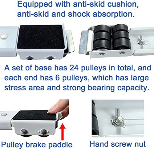 Image of 1 Pair Movable Washing Machine Stand Adjustable Base Mobile Roller Foot Mats Protector Stand