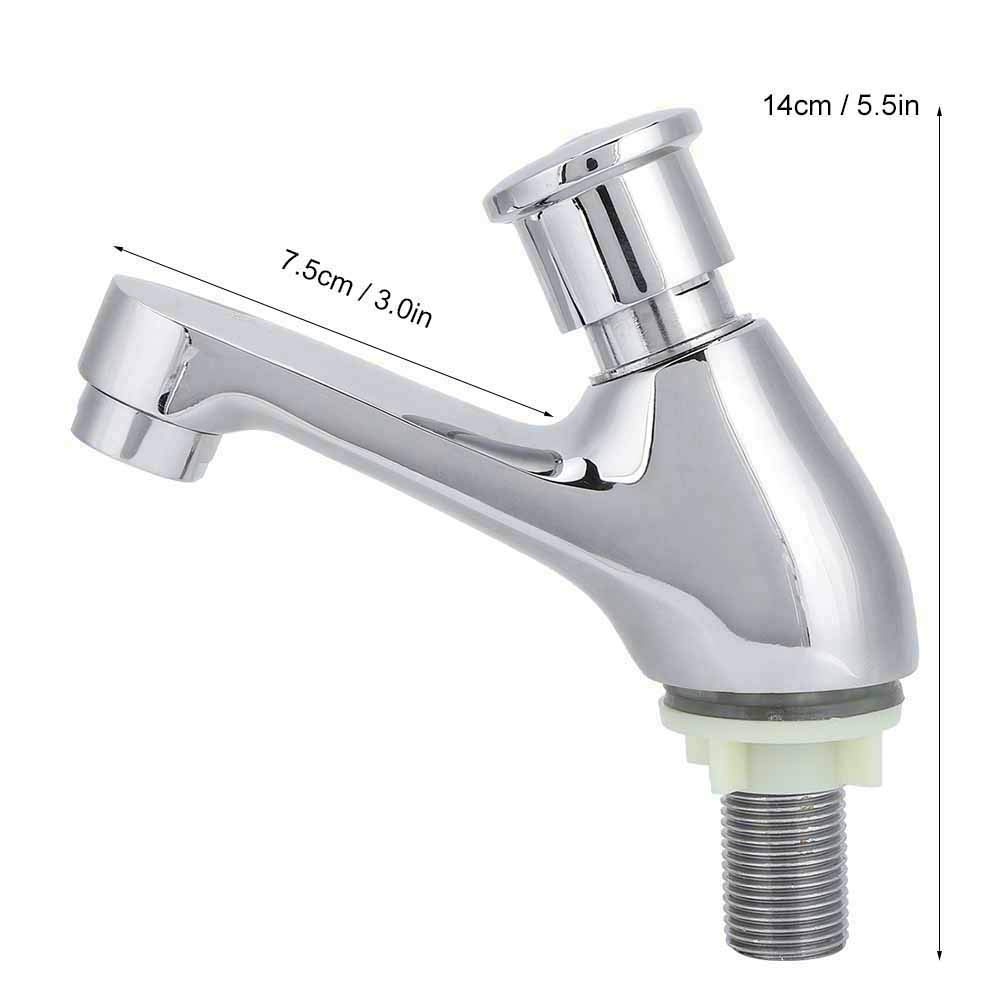 Fdit Grifo de Lavabo de Cobre G1/2, Monomando de Agua Fría, Resistente a la Corrosión con Certificación WaterSense, para Hogar Cocina Baño Lugares Públicos