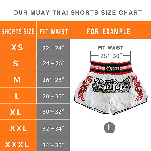 image for NAMAZU Muay Thai Shorts for Men and Women, High Grade MMA Gym Boxing K