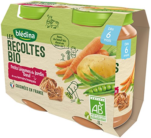 Blédina Les Récoltes Bio petits légumes du jardin boeuf 2 x 200gr – Image 5