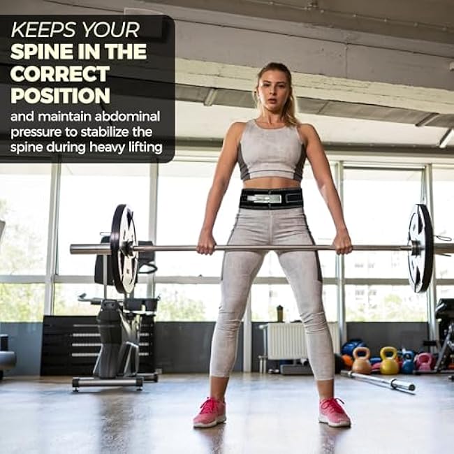 Flexz Fitness Lever Weight Lifting Belt Leather - 10MM 13MM Powerlifting Gym Belts for Men & Women - Lower Back Support for Weightlifting Deadlifts Squats Heavy Duty IPF Bodybuilding