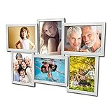 Farbe: Silber gebürstet. Die einzelnen Bilderrahmen sind für Fotos 13x18 cm geeignet - 3x Querformat und 3x Hochformat zum Aufhängen oder Aufstellen.