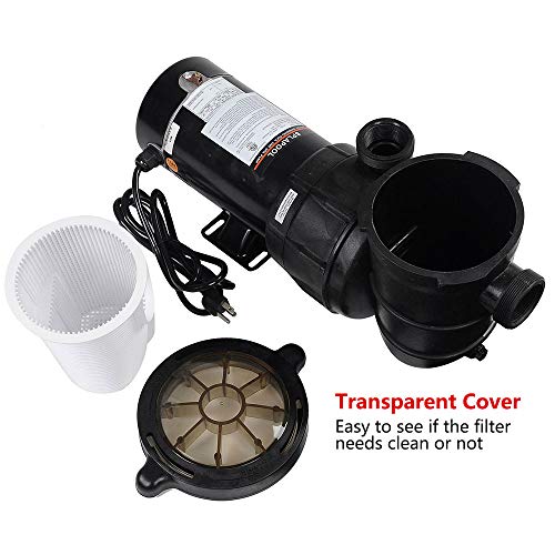 Yescom 1.5 HP Above Ground Swimming Pool Spa Water Pump Outdoor Strainer Max. Flow 4980GPH Motor w/ETL CSA Certificate