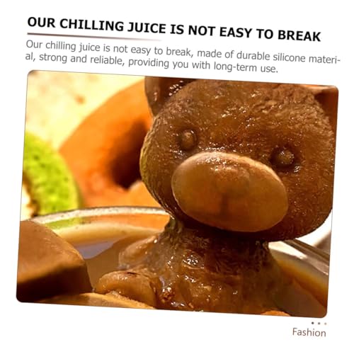 Molde de silicona para hielo en forma de oso, 5 piezas miniatura 7