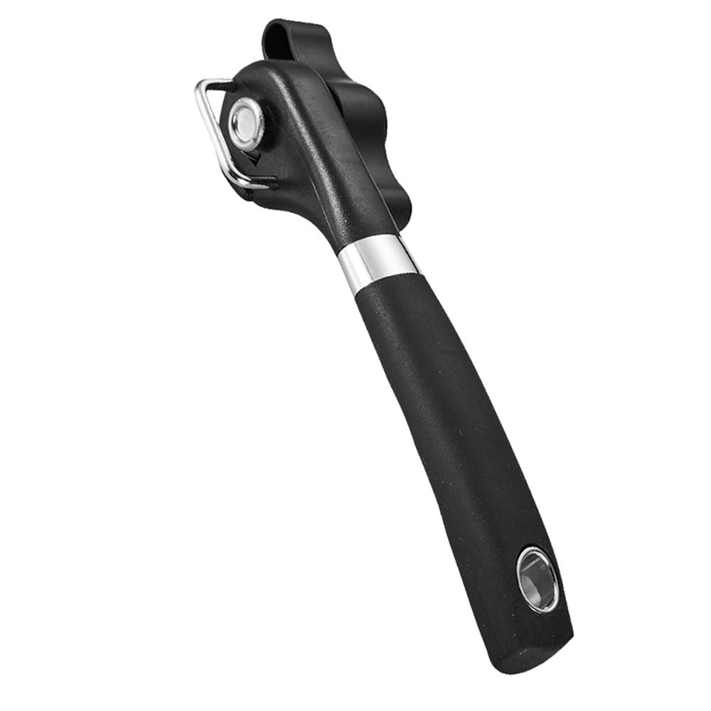 ZXZ Safe Cut Can Opener, Manual Bottle Openers, ABS Crank Handle Stainless Steel Blade Portable Tool Smooth Edges Hanging Hole, for Kitchen Restaurant