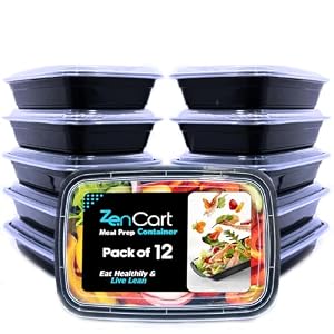 12 Pack Meal Prep Containers Reusable, BPA Free Food Prep Containers with Lids for Freezer Storage- Microwavable, Freezable & Dishwashers Safe – Stackable Storage Lunch Boxes (800ML/28 oz)