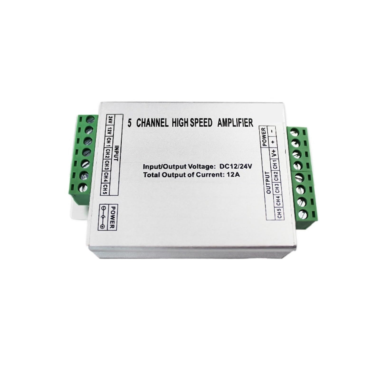 ZXAOMMBEA DC12~24V RGB+CCT LED Amplifier 15A RGBWC Repeater Aluminum Shell Controller Suitable for SMD 3528 5050 Light Strip Console