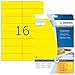 Produktbild HERMA 4551 Farbige Etiketten DIN A4 ablösbar (105 x 37 mm, 20 Blatt, Papier, matt) selbstklebend, bedruckbar, abziehbare und wieder haftende Farbetiketten, 320 Klebeetiketten, gelb