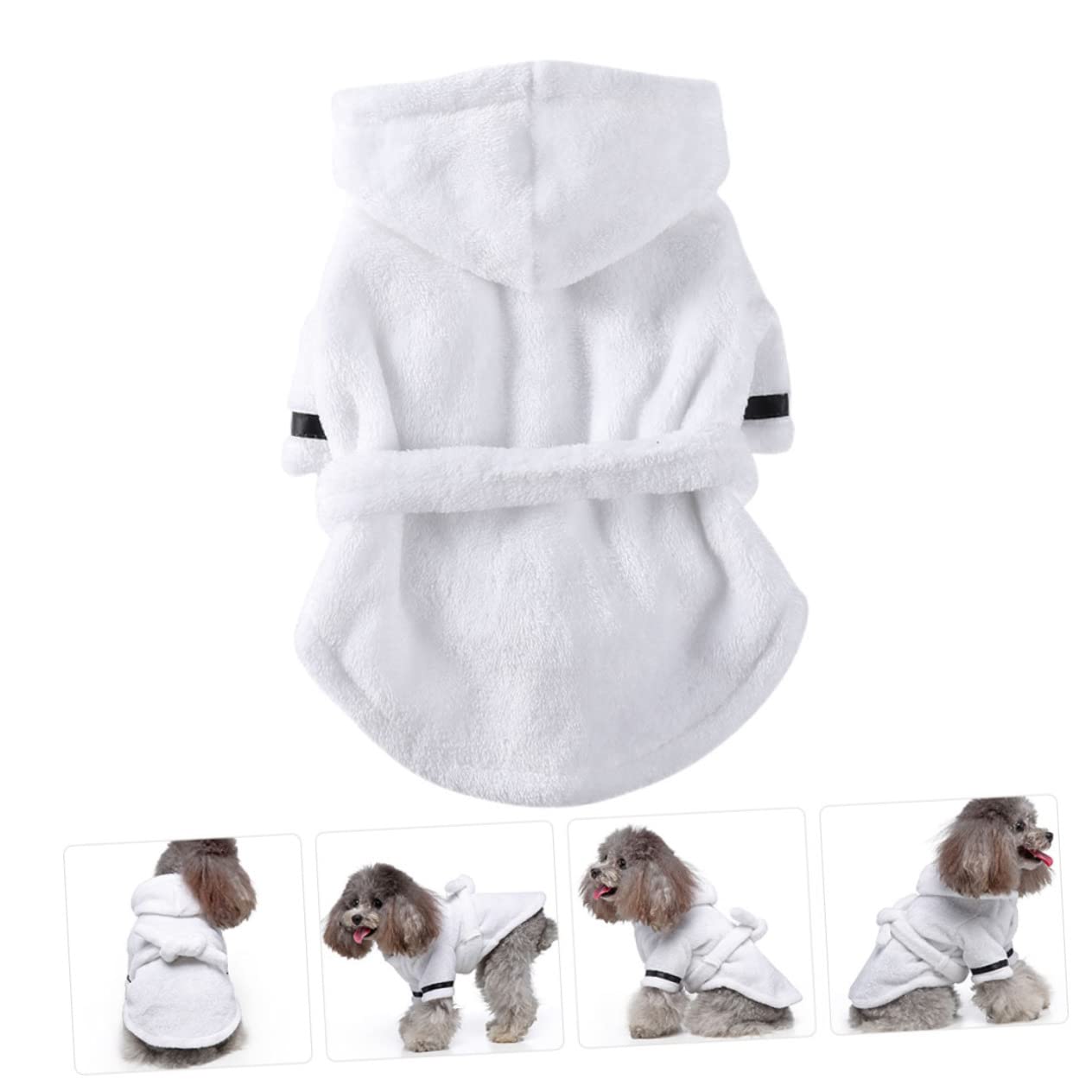 POPETPOP 5 Pezzi di Abbigliamento per Animali Domestici Accappatoio per Cani Accappatoio Assorbente per Acqua Comodo per Cani Elegante