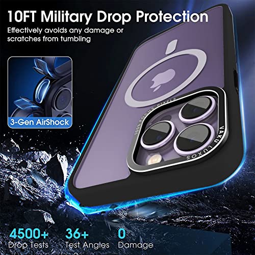 Image of eller sante Clear Armor MagPro for iPhone 14 Pro Case Cover, Shockproof, Scratch Resistant, Slim, Thin, Military-Grade Metal Ring Camera Protection, Compatible with MagSafe Back Cover - Black