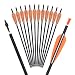 Szeo 18 Inch Carbon Crossbow Bolts Bio Archery with 4 Inch Vanes(Pack of 12)