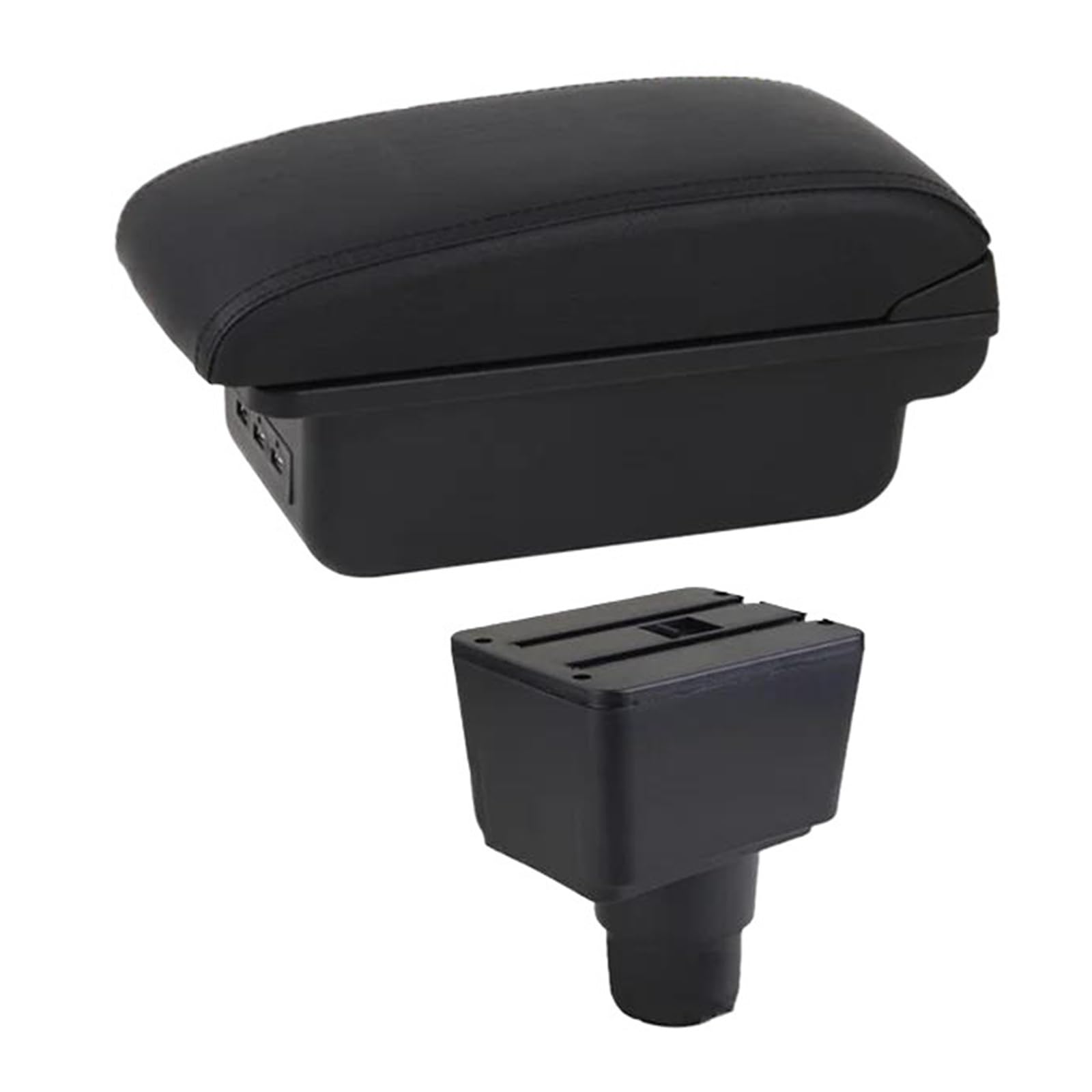REOKIP Car Armrest Box Interior Details Retrofit Center Storage Box For Ford For EcoSport 2018 2019 2020 2021 Car Arm Rest Box(C1 Black Line)