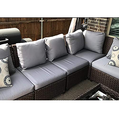 Flymei Patio Cushion Covers 24 X 24 X 4 Inch, Patio Chair Cushion Covers Replacement, Water Resistant Outdoor Cushion Cover Patio Seat Cushion Slip Covers Outdoor Couch Cushion Covers #TOP7